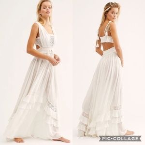 Free People Ivory Santa Maria Maxi Dress Size S